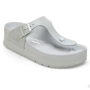 Birkenstock Women's Gizeh Flex Platform Sandals - Mineral Grey